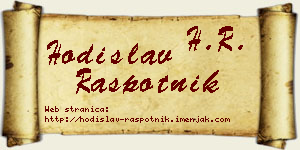 Hodislav Raspotnik vizit kartica
